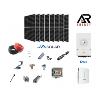 Kit Hibrid Monofazat DEYE - 8 kW + Baterie - 10.2 kWh