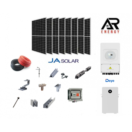 Kit Hibrid Monofazat DEYE - 8 kW + Baterie - 16kWh