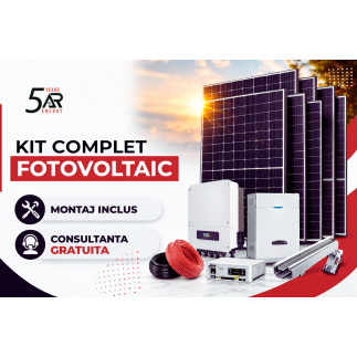 Sistem complet fotovoltaic 20 kW panouri plus 20 kW trifazat plus 14,33 kWh stocare