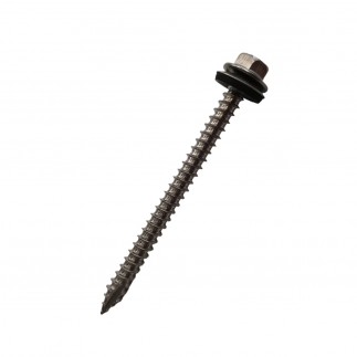 Șurub autofiletant tablă 6,3x80 mm inox A2 cu șaibă EPDM